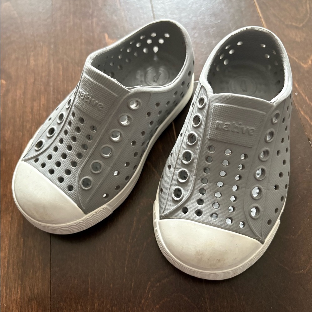 Native Kids Shoes - Gray Slip-On Sneakers